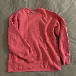 Aritzia TNA Cozy Sweatfleece Boyfriend Crew Sweatshirt Pink